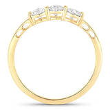 0.51 Carat Genuine Lab Grown Diamond 14K Yellow Gold Ring