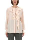 Alexander Mcqueen Women Shirt With Ruffles