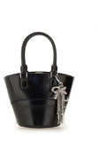 Self-Portrait Women Leather Tote Bag With Charm