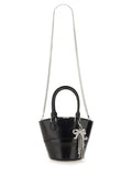 Self-Portrait Women Leather Tote Bag With Charm