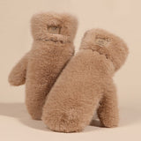 Plush Winter Warmth Fleece-lined Thickened Outdoor Cold-proof Windproof