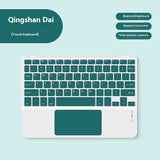 Bluetooth Keyboard With Touch For Mobile Phone Tablet Wireless Rechargeable