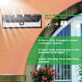 118 LEDs Solar Wall Light Outdoor Motion Sensor Lamp