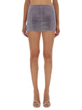 Self-Portrait Women Metal Mesh Skirt