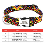 Adjustable Nylon Dog Collar Personalized Dogs Cat ID