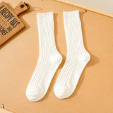 Double-needle Cotton Mid-calf Athletic Socks