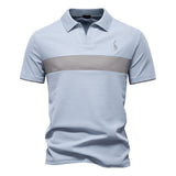 Deer Embroidered POLO Men's Lapel Short-sleeved T-shirt