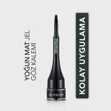 Flormar Gel Eyeliner - High-Pigment, Matte Finish, Coconut Oil Infused - Green, Blue, Brown, Black