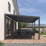[11X18FT] Alora Modern Louvered Aluminum Pergola With Sloped Roof (SAK29326)