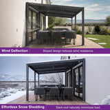 [11X18FT] Alora Modern Louvered Aluminum Pergola With Sloped Roof (SAK29326)
