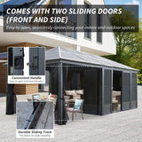 [11X21FT] Alora Outdoor All-Season Solarium Sunroom Gazebo With Galvanized Steel Roof (SAK42018)