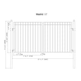 [12-18FT] Heavy-Duty Madrid-Style Premium Steel Dual-Swing Driveway Gate (SAK38546)