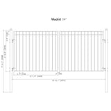 [12-18FT] Heavy-Duty Madrid-Style Premium Steel Dual-Swing Driveway Gate (SAK38546)