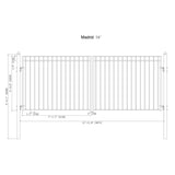 [12-18FT] Heavy-Duty Madrid-Style Premium Steel Dual-Swing Driveway Gate (SAK38546)