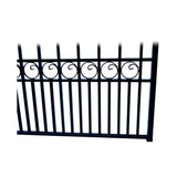 [12-18FT] Heavy-Duty London-Style Powder-Coated Galvanized Steel Dual-Swing Driveway Gate (SAK48520)