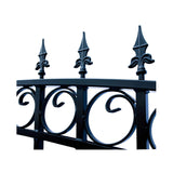 [12-18FT] Heavy-Duty London-Style Powder-Coated Galvanized Steel Dual-Swing Driveway Gate (SAK48520)