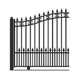 [12-18FT] Heavy-Duty St. Louis-Style Steel Sliding Driveway Gate (SAK64978)