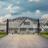 [12-18FT] Heavy-Duty St. Louis-Style Steel Sliding Driveway Gate (SAK64978)