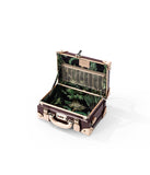 Aristocratic Leather Mini Case - Burgundy