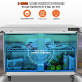 12.9 Cu.Ft 2-Door 48-Inch Commercial Stainless Steel Worktop Undercounter Refrigerator (SAK26049)