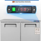 12.9 Cu.Ft 2-Door 48-Inch Commercial Stainless Steel Worktop Undercounter Refrigerator (SAK26049)