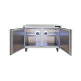 12.9 Cu.Ft 2-Door 48-Inch Commercial Stainless Steel Worktop Undercounter Refrigerator (SAK26049)