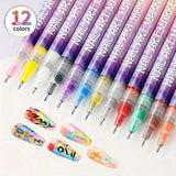 12-Color Nail Art Pen Set Quick Dry Acrylic Paint Markers