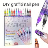 12-Color Nail Art Pen Set Quick Dry Acrylic Paint Markers
