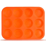 12 Cup Non-Stick Cupcakes Muffin Baking Pan Silicone Mold