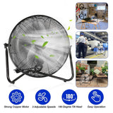 12" Floor Fan Copper Motor High-Velocity with 3 Adjustable Speeds