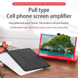 12 inch 3D Mobile Phone Screen Magnifier HD Video Amplifier with Foldable Holder