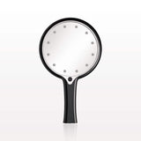 12 LED Lighted Hand Held Cosmetic Mirror, Black