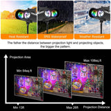 12 Patterns LED Projector Lights IP65 Waterproof Ocean Wave Projector Lamp with Remote Control Timer