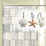 12-Piece: AGPTEK Decorative Seashell Shower Curtain Hooks