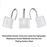 12-Piece: Decorative Shower Curtain Hooks Bathroom