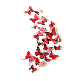 12-Piece Set: 3D Butterfly Magnets - Assorted Colors