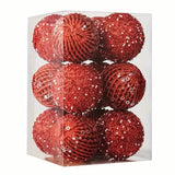 12-Piece Set:  Large Sparkling Glittering Sequins Foam Ball Ornaments