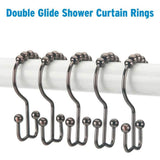 12-Piece Set: Titanker Shower Curtain Hooks Rings