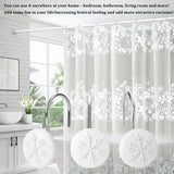 12-Piece: Snowflake Anti-Rust Round Shower Curtain Hooks for Home Bathroom Decor