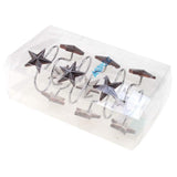 12-Pieces: Anti-Rust Star Decorative Shower Curtain Hooks