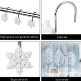 12-Pieces: Christmas Shower Curtain Anti-Rust Hooks