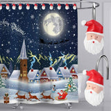 12-Pieces: Christmas Shower Curtain Anti-Rust Hooks