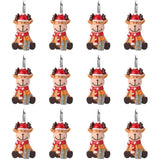 12-Pieces: Christmas Shower Curtain Anti-Rust Hooks