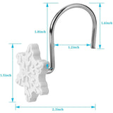 12-Pieces: Christmas Shower Curtain Anti-Rust Hooks