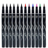 12-Pieces: Luxurious Waterproof Long-Wearing Liquid Eyeliner Set