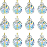 12-Pieces: Multicolor Crystal Glass Christmas Balls Ornaments