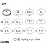 12-Pieces Set: Silver Rings for Teen