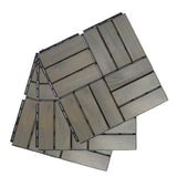 12" x 12" Square Teak Interlocking Deck Tiles