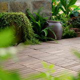 12" x 12" Square Teak Interlocking Deck Tiles