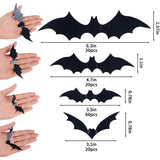 120-Piece: 3D Bat Halloween Decoration Stickers